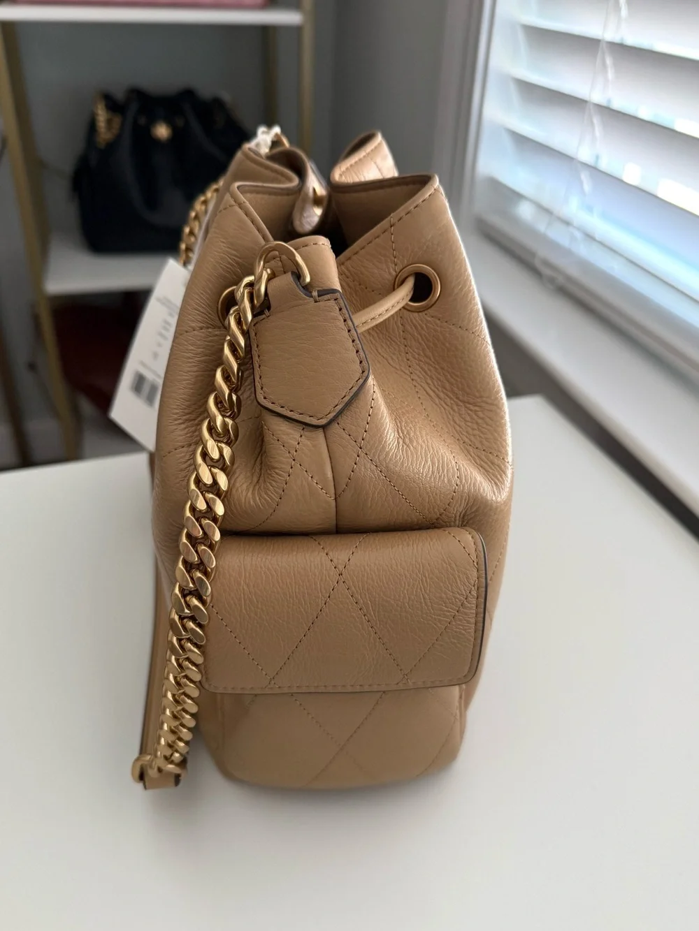 Tory Burch Charlie Drawstring bag Pecan